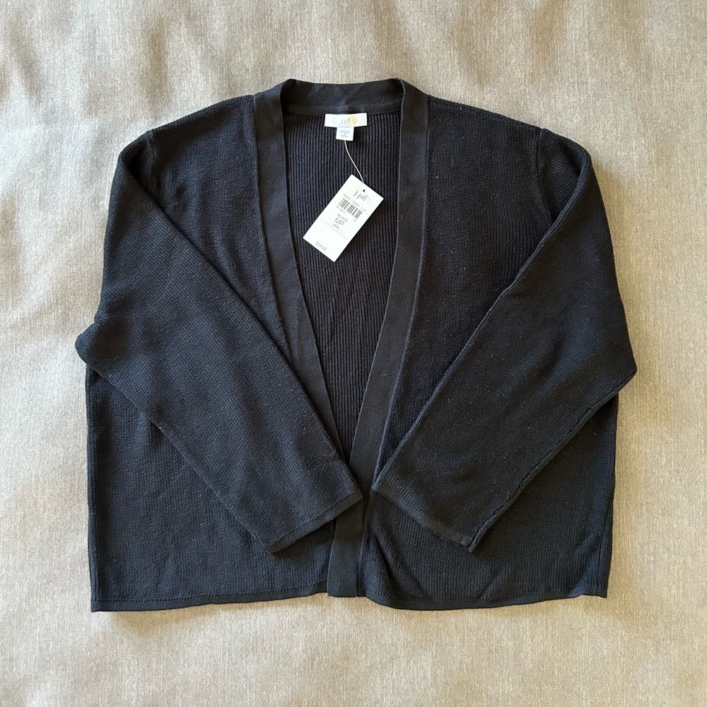 J.Jill Black cardigan New with tags size MP $69